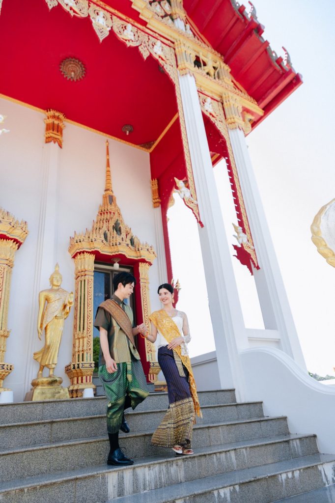 「夫婦で感動！一生の思い出に。」プーケットフォトウェディング＆タイ寺院・民族衣装撮影